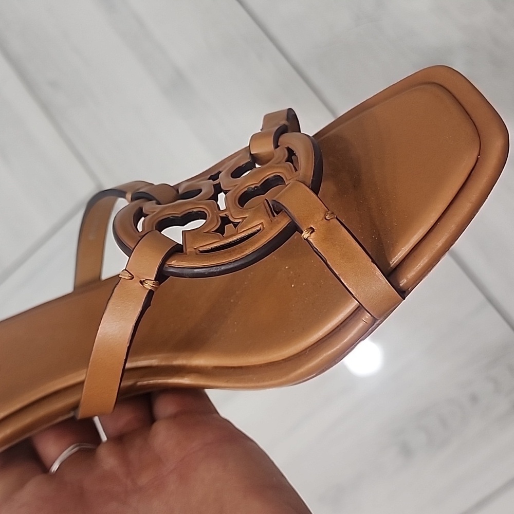 Tory Burch Miller Bombe low heels slide sandals in chestnut US 8.5 - Picture 6 of 9